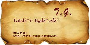 Tatár Győző névjegykártya